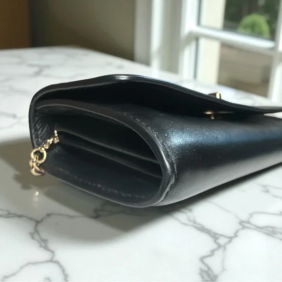 Coach Leather Turnlock Chain Clutch Horse & Carriage Embossed Hardware NEW - Picture 13 of 16